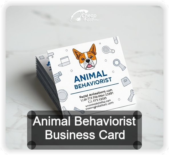 Animal Behaviorist business card design sample