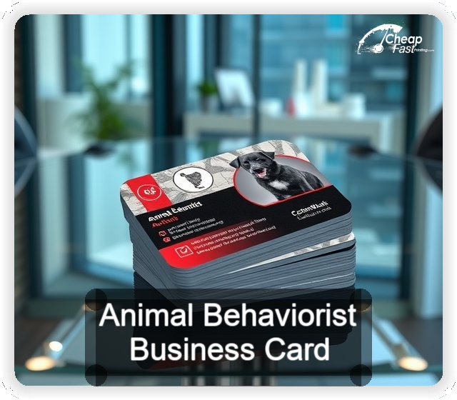 Animal Behaviorist business card design sample
