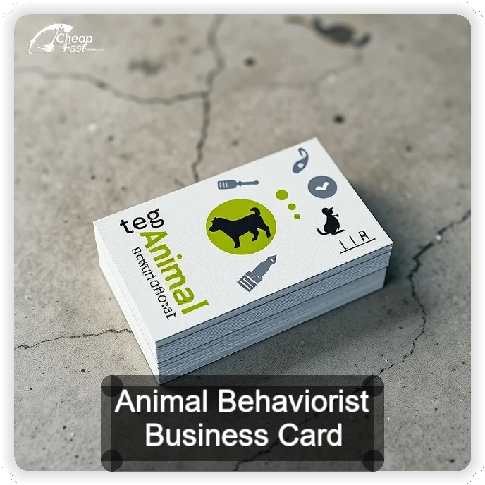 Animal Behaviorist business card design sample
