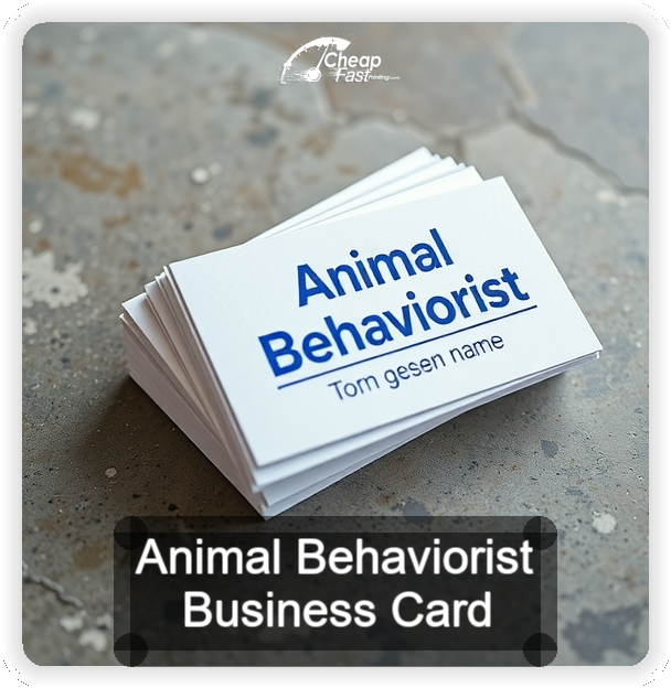 Animal Behaviorist business card design sample