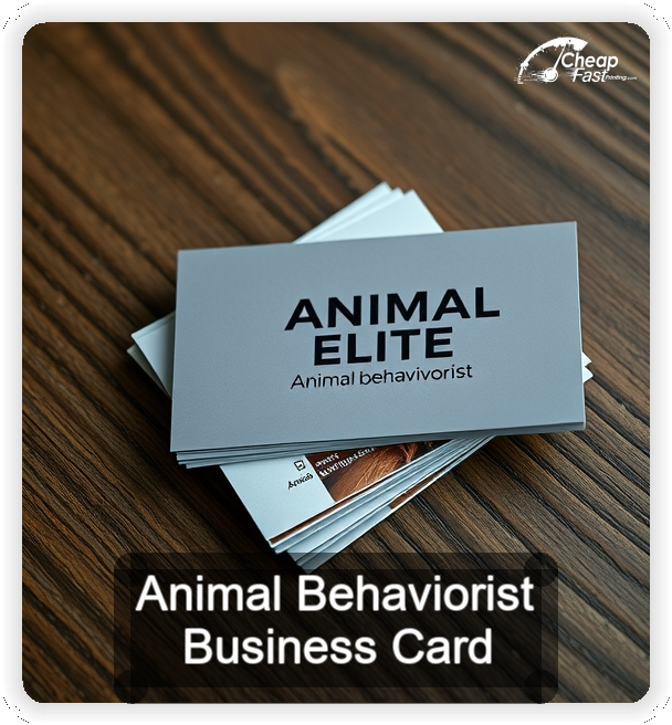Animal Behaviorist business card design sample