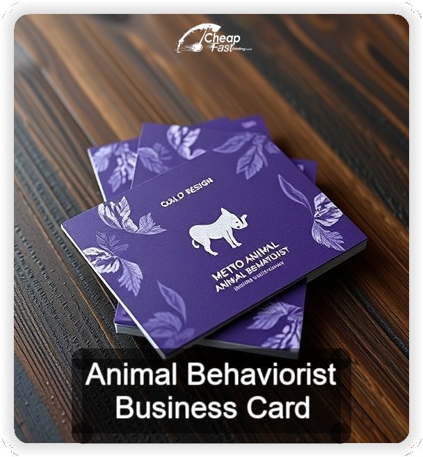 Animal Behaviorist business card design sample
