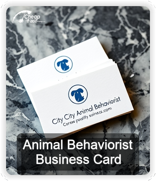 Animal Behaviorist business card design sample