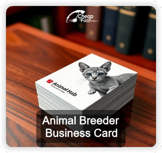 Animal Breeder business card design sample