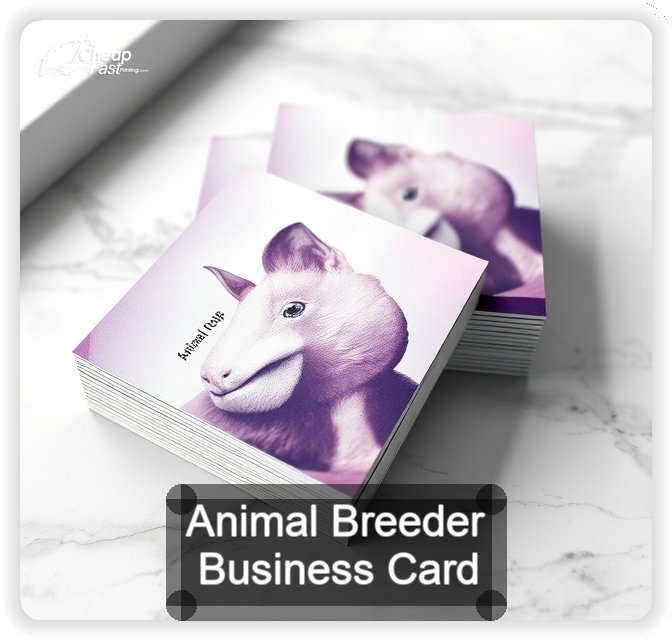 Animal Breeder business card design sample