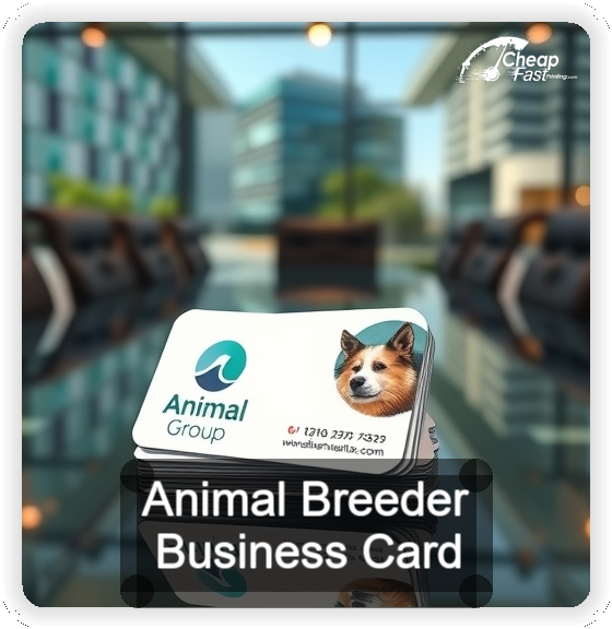 Animal Breeder business card design sample