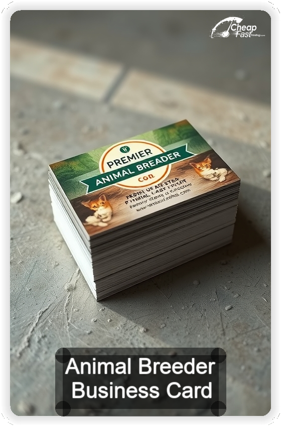 Animal Breeder business card design sample