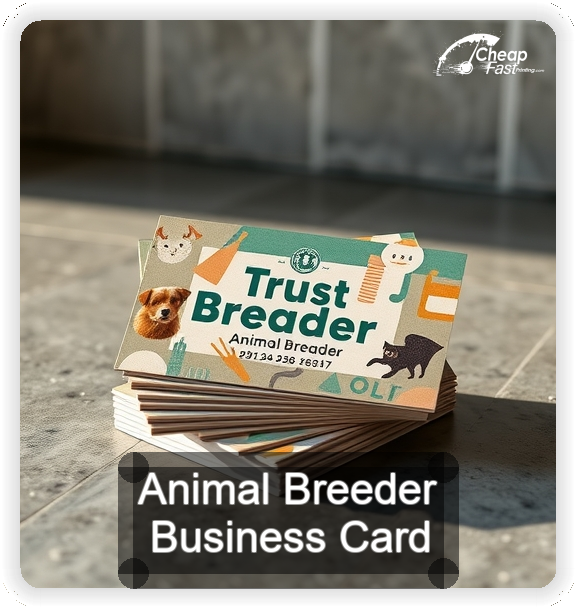 Animal Breeder business card design sample