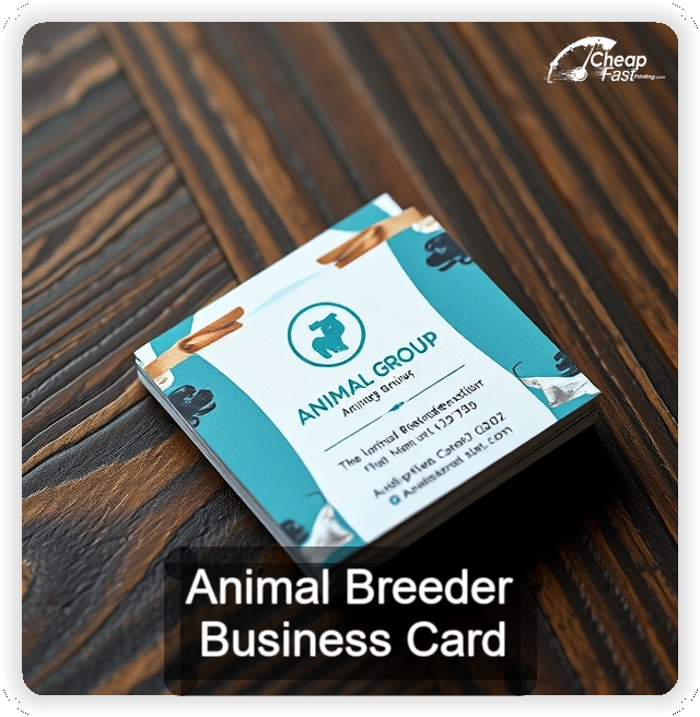 Animal Breeder business card design sample