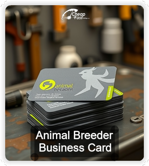 Animal Breeder business card design sample