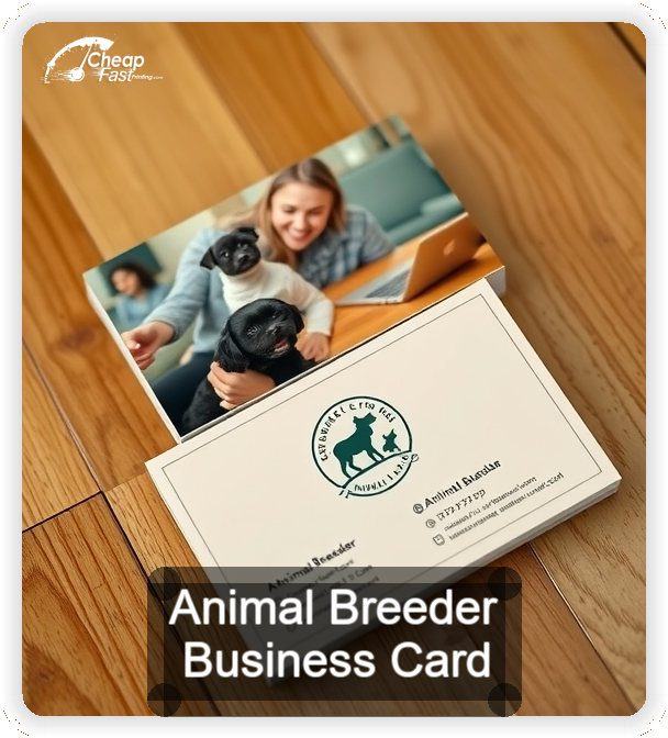 Animal Breeder business card design sample