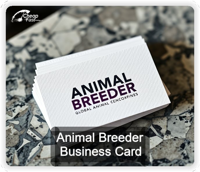 Animal Breeder business card design sample