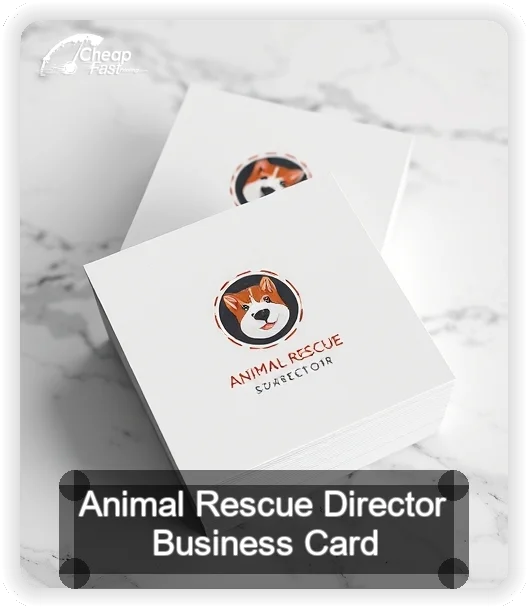 Animal Rescue Director business card design sample