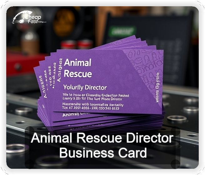Animal Rescue Director business card design sample