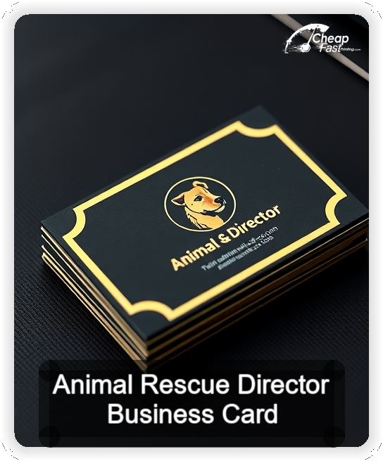 Animal Rescue Director business card design sample