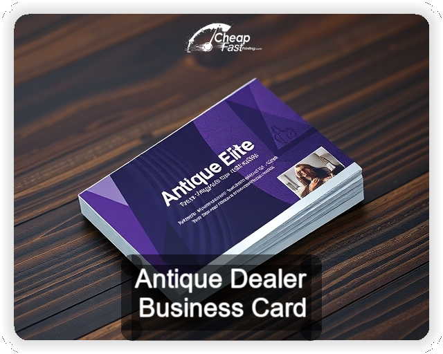Antique Dealer business card design sample