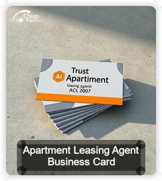 Apartment Leasing Agent business card design sample