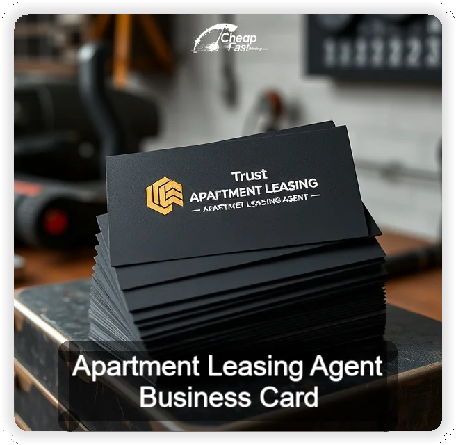 Apartment Leasing Agent business card design sample