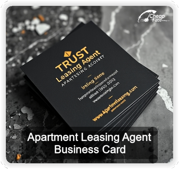 Apartment Leasing Agent business card design sample