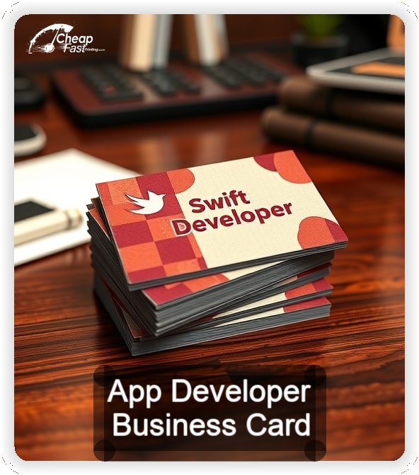 App Developer business card design sample