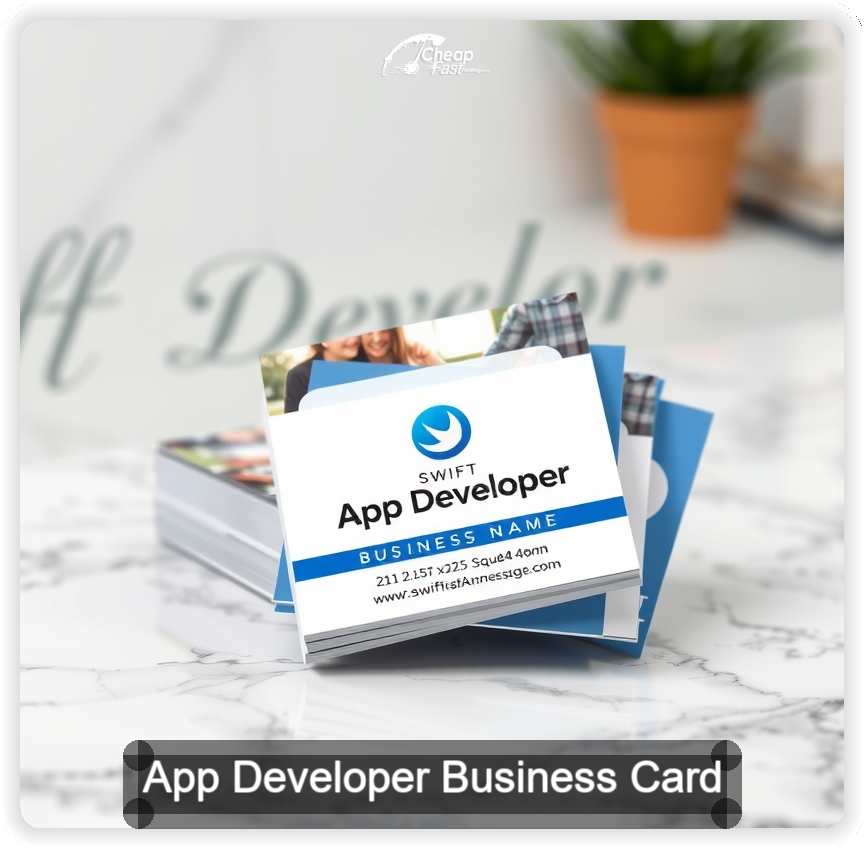 App Developer business card design sample