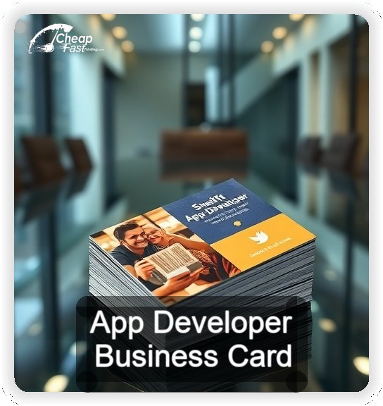 App Developer business card design sample