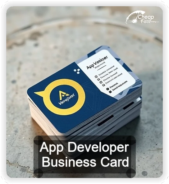 App Developer business card design sample