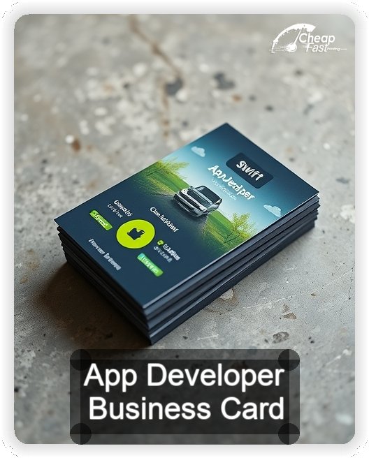 App Developer business card design sample