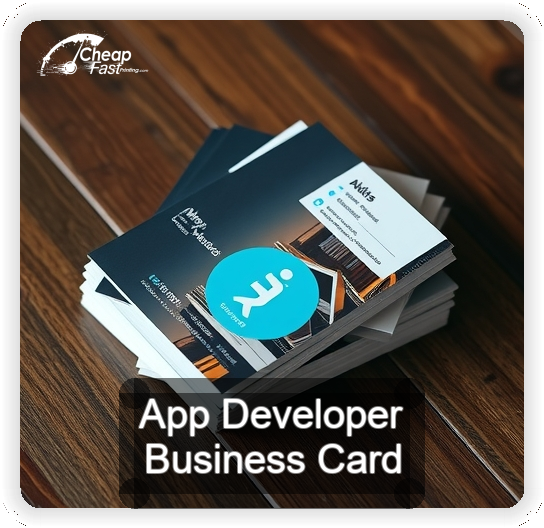 App Developer business card design sample