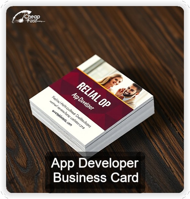 App Developer business card design sample