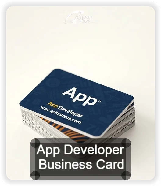 App Developer business card design sample