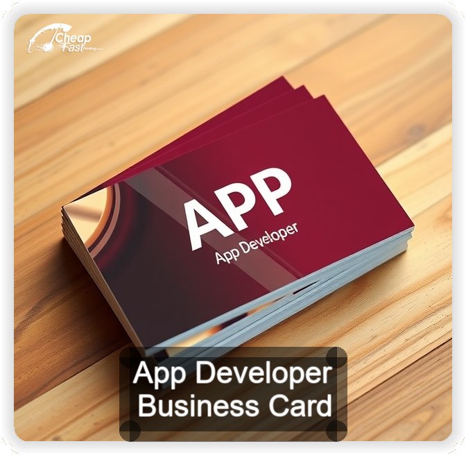 App Developer business card design sample