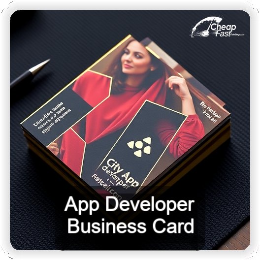 App Developer business card design sample