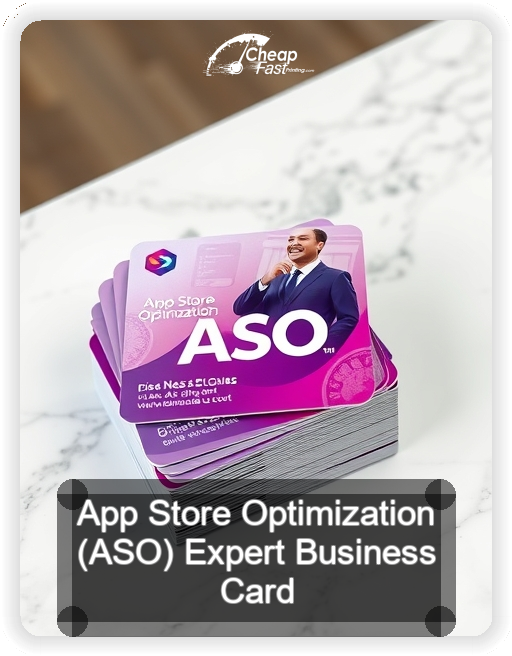 App Store Optimization Aso Expert business card design sample