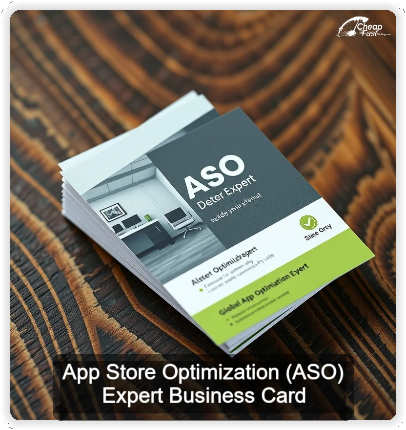 App Store Optimization Aso Expert business card design sample