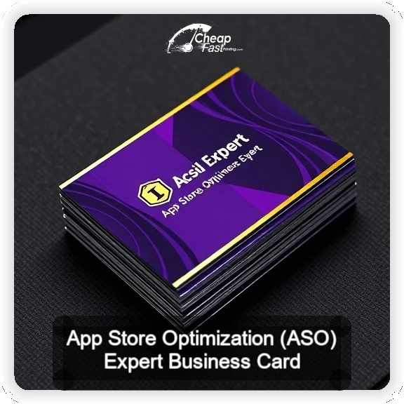 App Store Optimization Aso Expert business card design sample