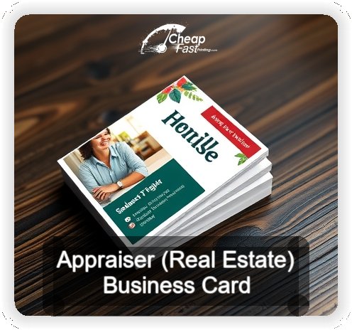 Appraiser Real Estate business card design sample