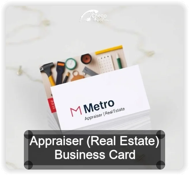 Appraiser Real Estate business card design sample
