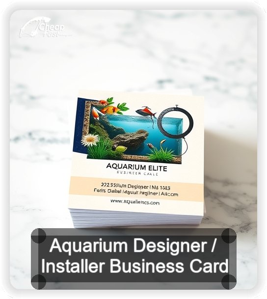 Aquarium Designer Installer business card design sample
