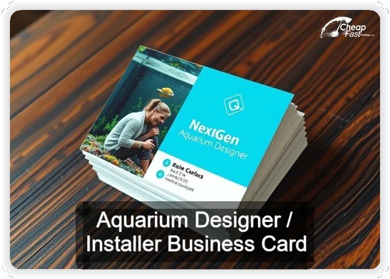 Aquarium Designer Installer business card design sample