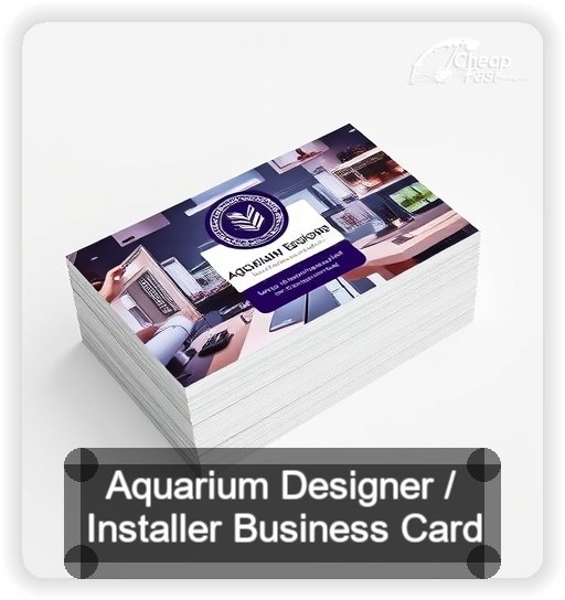Aquarium Designer Installer business card design sample