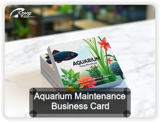 Aquarium Maintenance business card design sample