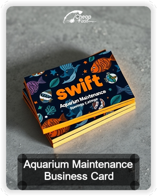 Aquarium Maintenance business card design sample