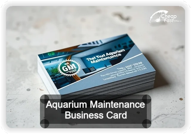 Aquarium Maintenance business card design sample
