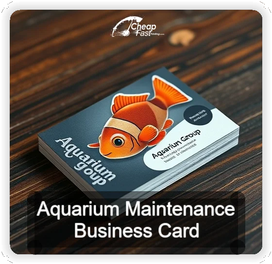 Aquarium Maintenance business card design sample