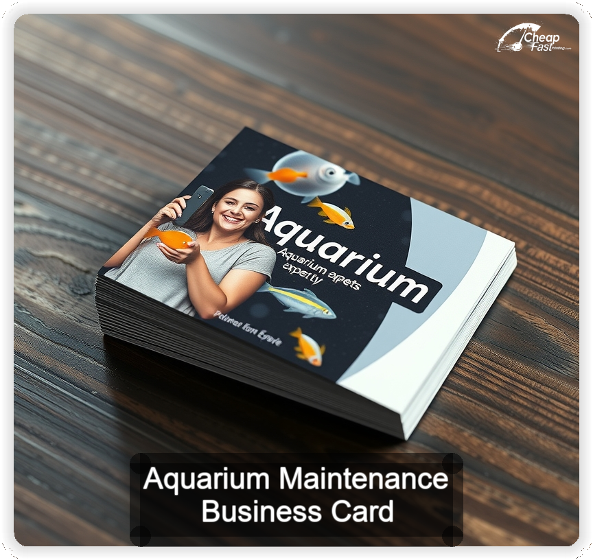 Aquarium Maintenance business card design sample