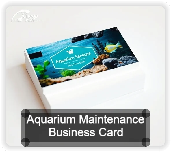 Aquarium Maintenance business card design sample