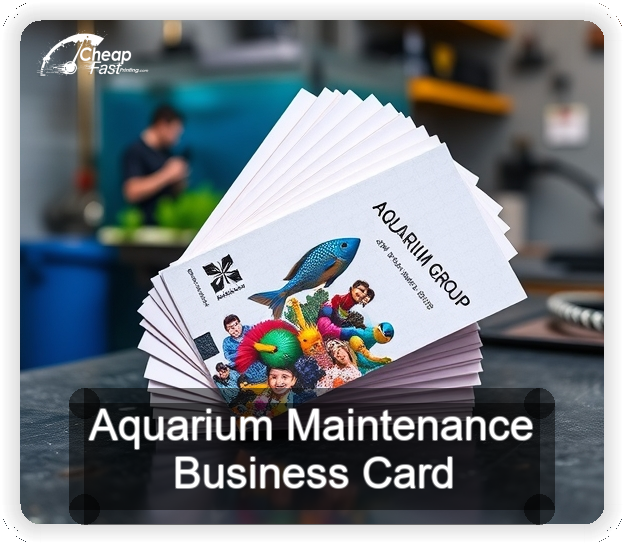 Aquarium Maintenance business card design sample