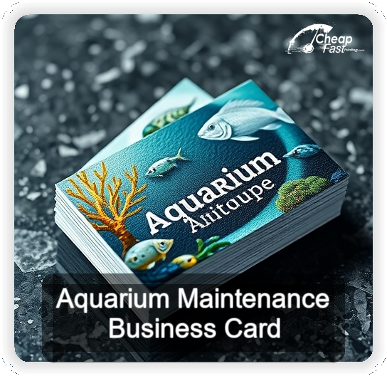 Aquarium Maintenance business card design sample