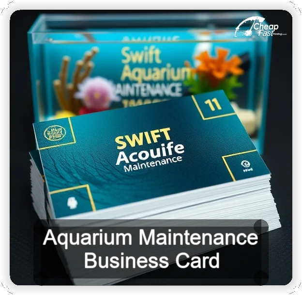 Aquarium Maintenance business card design sample